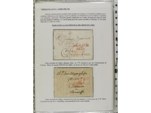 ESPAÑA: PREFILATELIA. ANDALUCÍA ORIENTAL. Colección montada 