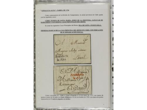 ESPAÑA: PREFILATELIA. ANDALUCÍA ORIENTAL. Colección montada 