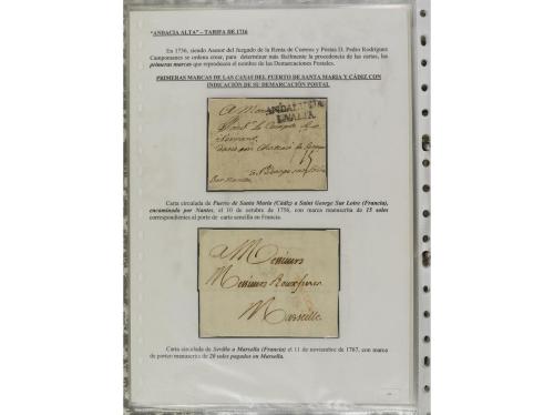 ESPAÑA: PREFILATELIA. ANDALUCÍA ORIENTAL. Colección montada 