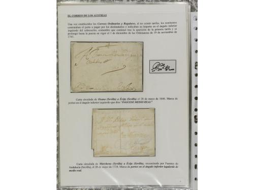 ESPAÑA: PREFILATELIA. ANDALUCÍA ORIENTAL. Colección montada 