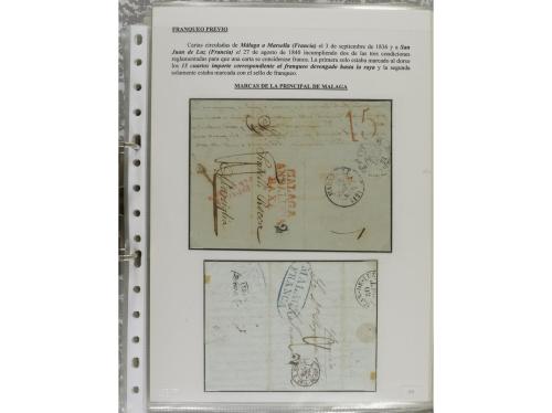 ESPAÑA: PREFILATELIA. ANDALUCÍA ORIENTAL. Colección montada 