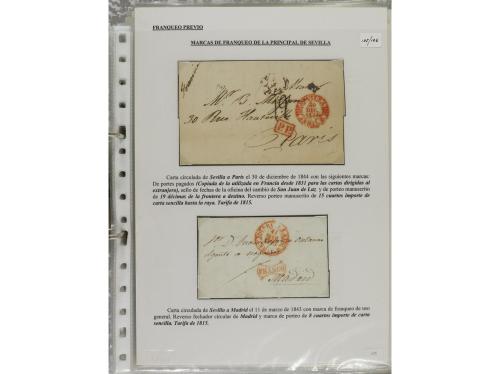 ESPAÑA: PREFILATELIA. ANDALUCÍA ORIENTAL. Colección montada 