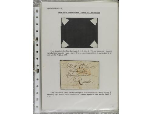 ESPAÑA: PREFILATELIA. ANDALUCÍA ORIENTAL. Colección montada 