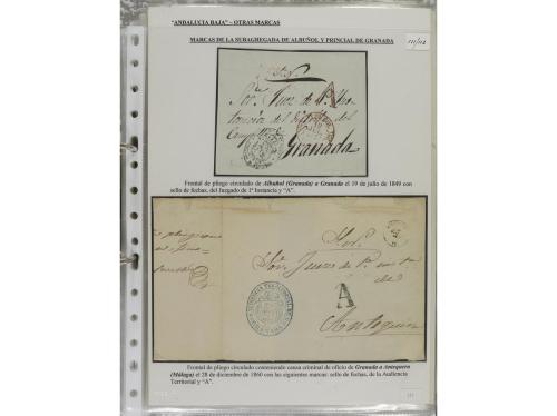 ESPAÑA: PREFILATELIA. ANDALUCÍA ORIENTAL. Colección montada 