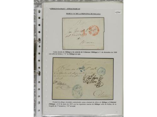 ESPAÑA: PREFILATELIA. ANDALUCÍA ORIENTAL. Colección montada 