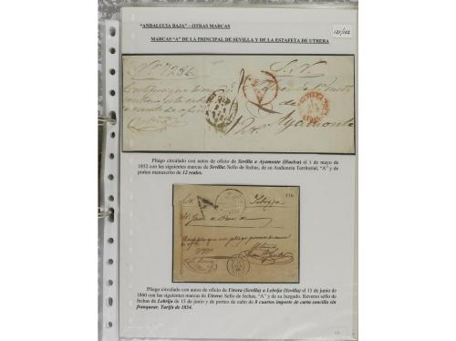 ESPAÑA: PREFILATELIA. ANDALUCÍA ORIENTAL. Colección montada 