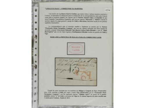 ESPAÑA: PREFILATELIA. ANDALUCÍA ORIENTAL. Colección montada 