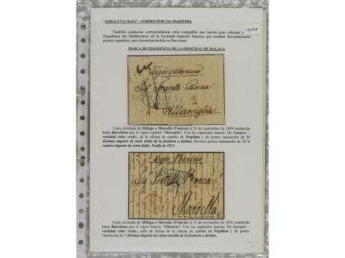 ESPAÑA: PREFILATELIA. ANDALUCÍA ORIENTAL. Colección montada 