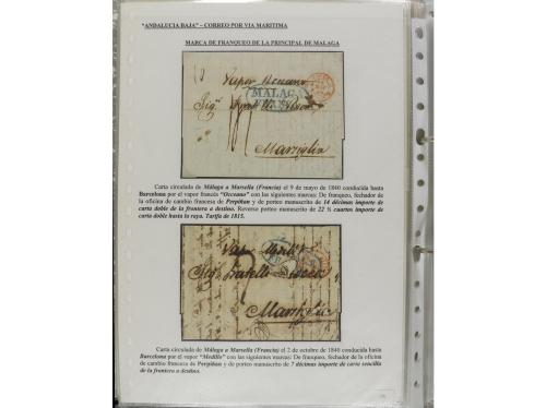 ESPAÑA: PREFILATELIA. ANDALUCÍA ORIENTAL. Colección montada 