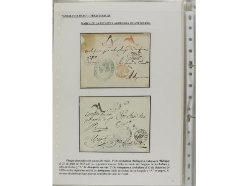 ESPAÑA: PREFILATELIA. ANDALUCÍA ORIENTAL. Colección montada 