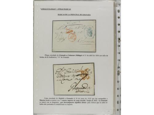 ESPAÑA: PREFILATELIA. ANDALUCÍA ORIENTAL. Colección montada 