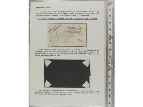 ESPAÑA: PREFILATELIA. ANDALUCÍA ORIENTAL. Colección montada 