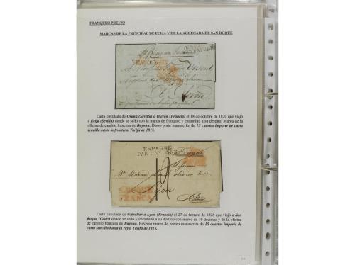 ESPAÑA: PREFILATELIA. ANDALUCÍA ORIENTAL. Colección montada 