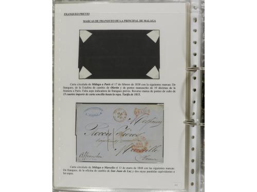 ESPAÑA: PREFILATELIA. ANDALUCÍA ORIENTAL. Colección montada 