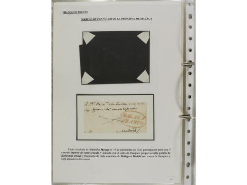 ESPAÑA: PREFILATELIA. ANDALUCÍA ORIENTAL. Colección montada 