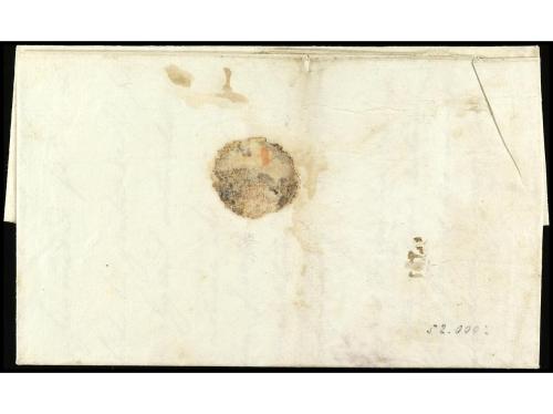 ✉ ESPAÑA: PREFILATELIA. 1833. AYAMONTE. Sobrescrito a BARCEL