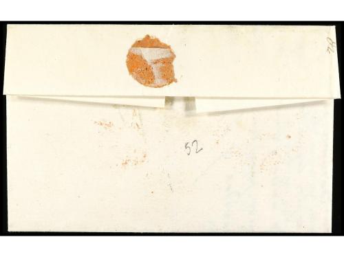 ✉ ESPAÑA: PREFILATELIA. 1844. CONSTANTINA a JEREZ. Marca CON