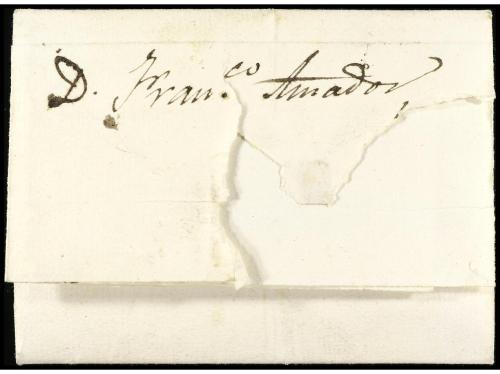 ✉ ESPAÑA: PREFILATELIA. 1831. GRANADA. Envuelta CERTIFICADA 