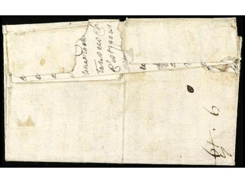 ✉ ESPAÑA: PREFILATELIA. 1782. MÁLAGA. SAN ROQUE a MONS (Bélg