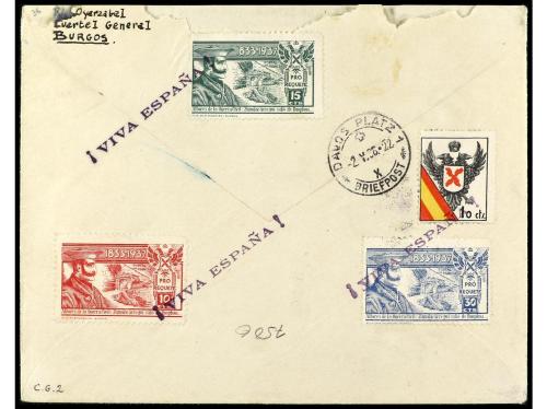 ✉ ESPAÑA. Ed. 814/30. 1938. Sobre dirigido a SUIZA. Con la s