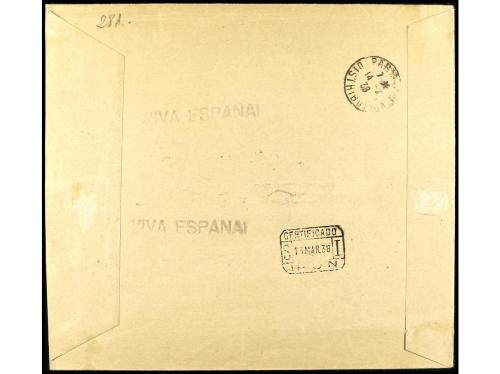 ✉ ESPAÑA. Ed. 847, 848. 1938. Dos cartas circuladas a París 