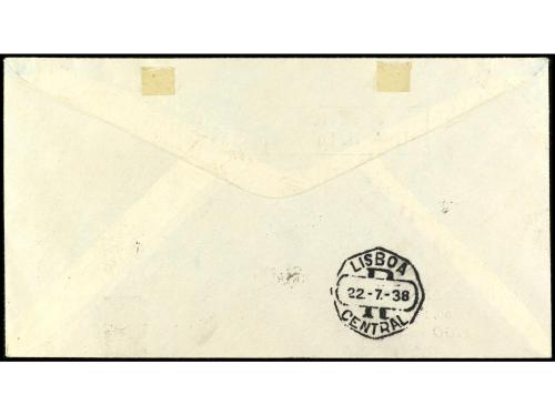 ✉ ESPAÑA. Ed. SH 849. 1938. VALLADOLID a LISBOA. Serie compl