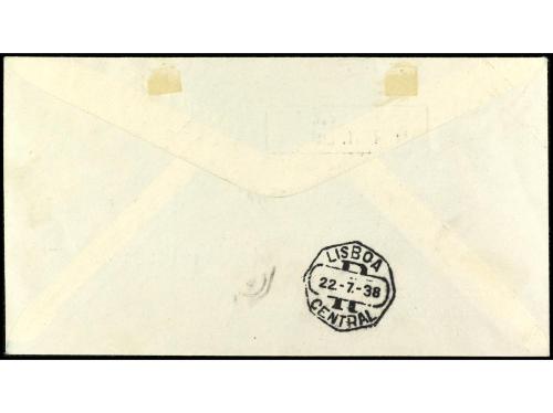 ✉ ESPAÑA. Ed. SH 849. 1938. VALLADOLID a LISBOA. Serie compl