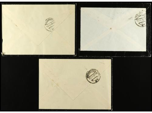 ✉ ESPAÑA. Ed. SH 849. 1938. VIGO a SALAMANCA. Tres cartas co