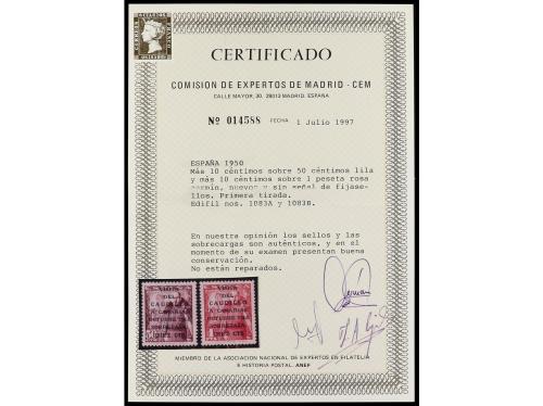 ** ESPAÑA. Ed. 1083 A/B. CANARIAS CORREO. I TIRADA, 2 valore