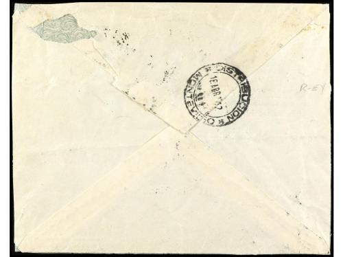 ✉ ESPAÑA. Ed. 992 (2), 925, 927 y 945. 1947. BARCELONA a URU