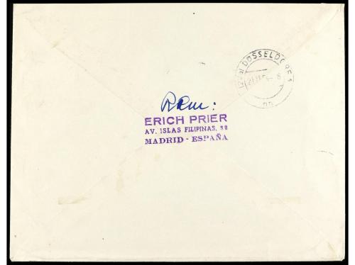 ✉ ESPAÑA. Ed. 1090. 1954. Certificado de MADRID a DUSSELDORF
