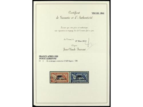 º FRANCIA. Yv. Av. 1/2. SERIE COMPLETA, 2 valores. Muy bien 