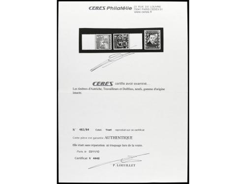 ** AUSTRIA. Yv. 842/4. SERIE COMPLETA, 3 valores. Cert. CERE
