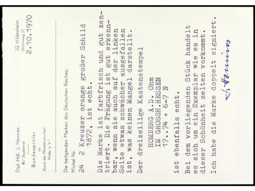 º Δ Yv. 21. 2 k. naranja MAGNÍFICO EJEMPLAR sobre fragmento 