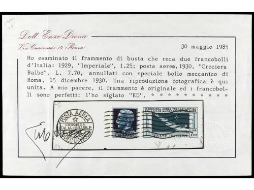 º Δ ITALIA. Yv. Av. 25, Sa. PA 25. 7,70 l. azul verde y sepi