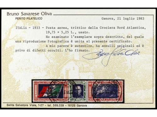 º ITALIA. Yv. Av. 48/9, Sa. P.A. 51/2. SERIE COMPLETA, 2 val