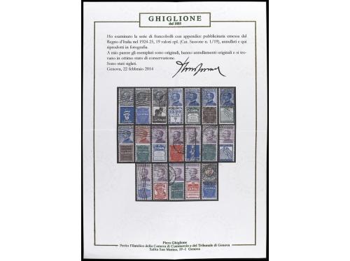 º ITALIA. Sa. 1/19. PUBLICIDAD. SERIE COMPLETA, 19 valores. 