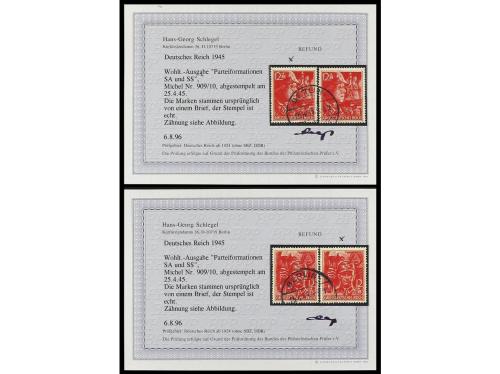 º Yv. 825/6 Mi. 909/10 Sc. B 292/3. 1945. "SA" y "S.S.". Mat