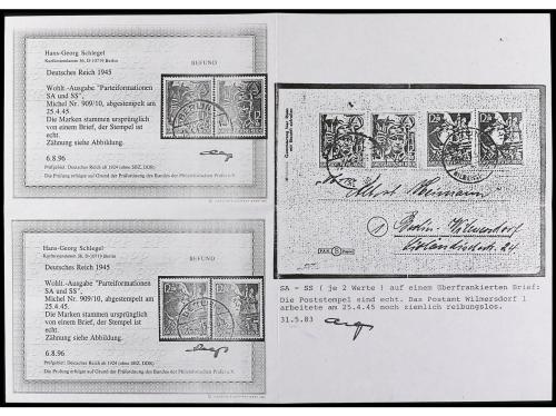 º Yv. 825/6 Mi. 909/10 Sc. B 292/3. 1945. "SA" y "S.S.". Mat