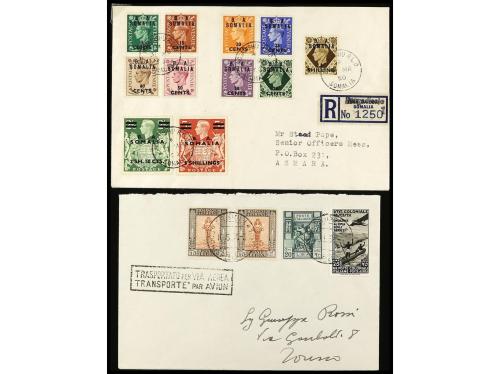 ✉ COLONIAS ITALIANAS. 1930-50. Conjunto de cartas circuladas