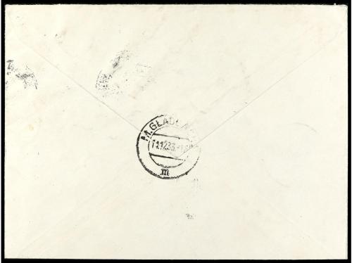 ✉ Mi. 509/10. 1933. JOSSNITZ a GLADBACH. 10 + 30 pf. roja y 