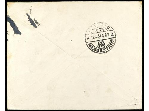 ✉ Mi. 511. 1933. EGLEN a LEIPZIG. 50 + 150 pf. castaño. Raro