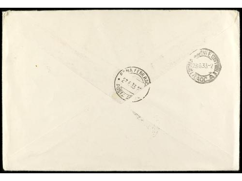 ✉ COLONIAS ITALIANAS. Sa. A15/21. 1933. TRIPOLI a ROMA. SERI