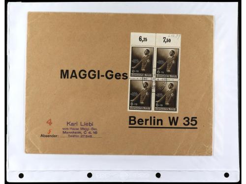 ✉ 1934-1940. COLECCIÓN DE 115 cartas con interesantes franqu