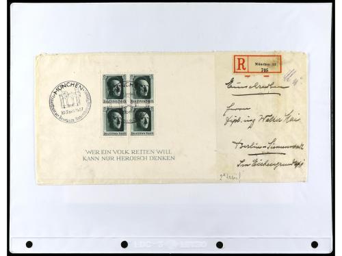 ✉ 1934-1940. COLECCIÓN DE 115 cartas con interesantes franqu