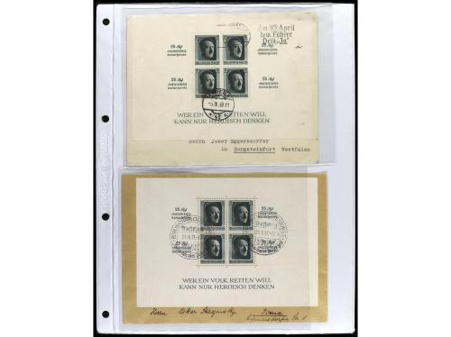 ✉ 1934-1940. COLECCIÓN DE 115 cartas con interesantes franqu