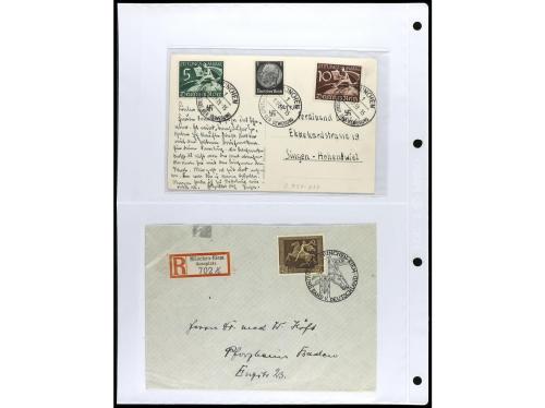 ✉ 1934-1940. COLECCIÓN DE 115 cartas con interesantes franqu