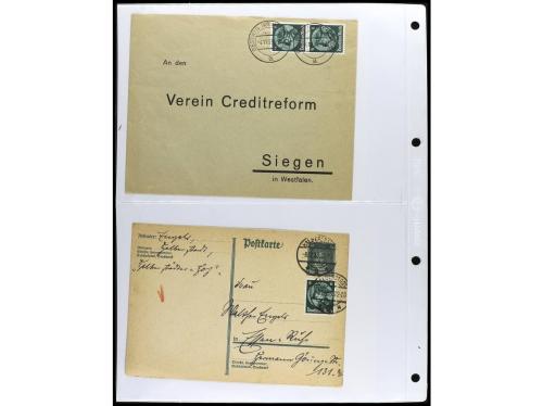 ✉ 1934-1940. COLECCIÓN DE 115 cartas con interesantes franqu