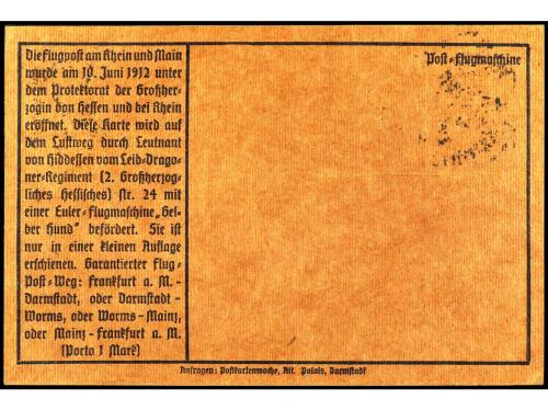 ✉ ALEMANIA. Mi. IV. 1912. FRANKFURT. 1 MK. sobre 10 pf. nara