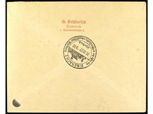 ✉ ALEMANIA. Mi. 407/09. 1927. EISENACH. SERIE COMPLETA en ca